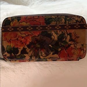 Patricia Nash Flower Print Leather Wallet